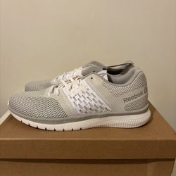 Reebok Size 9.5 M PT PRIME RUNNER White Steel Running Sneakers New Womens Shoes