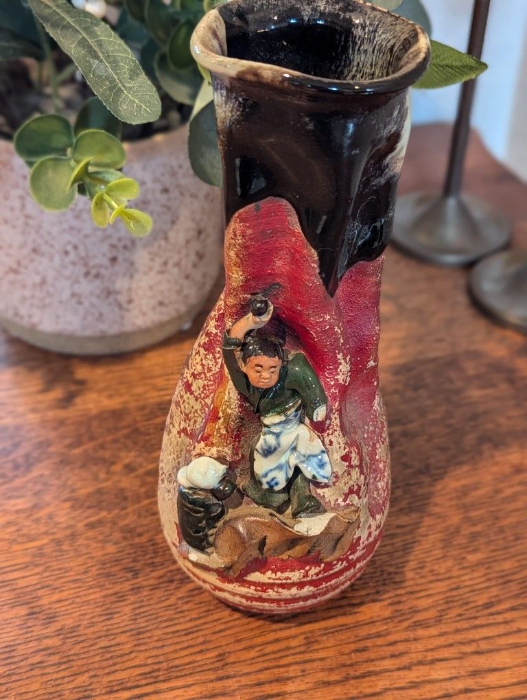 Antique Japanese Sumida Gawa 19C Meiji Vase