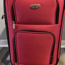 20” Red Pulley Suitcase/ 18.00/canvas