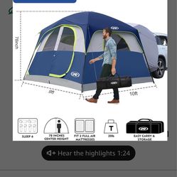 Unused 6 person tent can be used for SUV tailgating