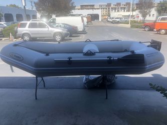 Inflatable boat 10’ with motor mount will take a 2.5 HP motor