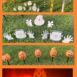 HALLOWEEN YARD STAKES DECO - SEE DESCRIPTION- ALL FOR $40