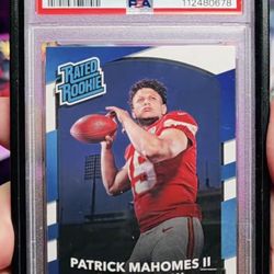Mahomes Rookie Card - PSA 9