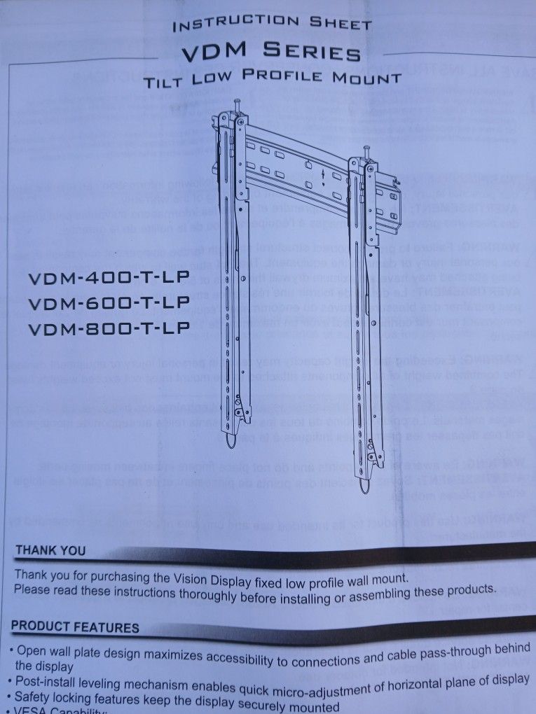 TV Mount Hardware New