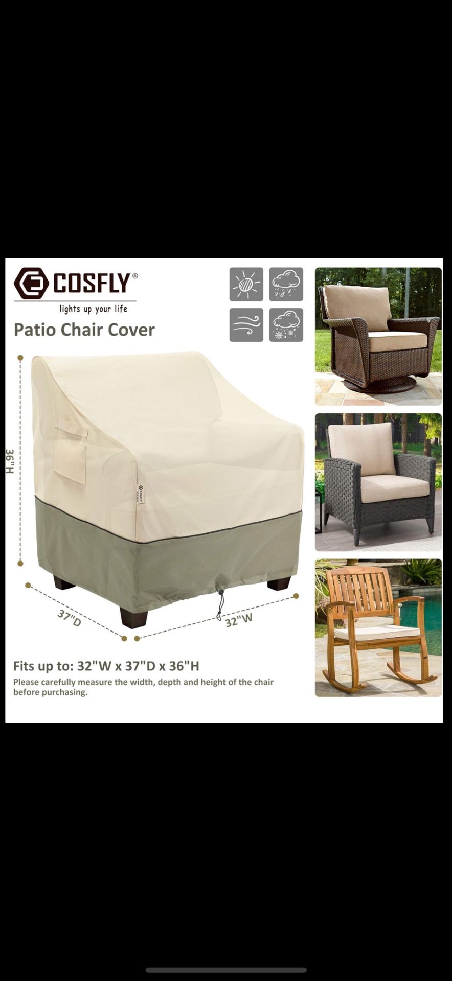 Covers for patio chair(2 Pcs).