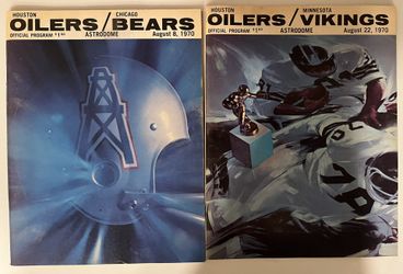 Vintage Houston Oiler Football Programs 