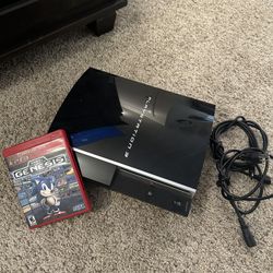 Ps3 Fat- CECHL01 - Console And Cables And 1 Game Working