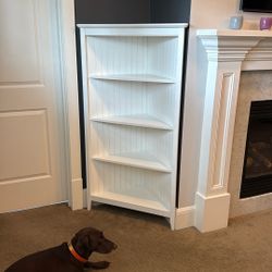 White Corner Bookcase