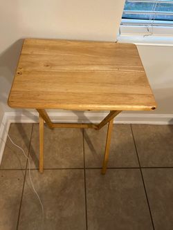 Wooden snack table