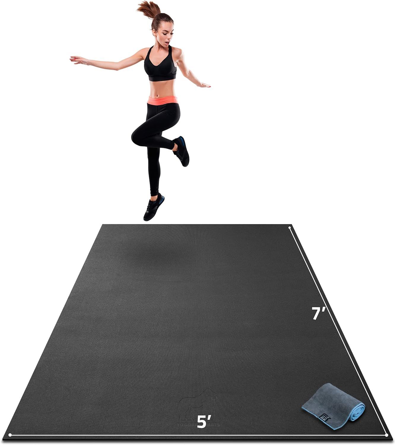 Gorilla Mats Premium Large Exercise Mat – 7' x 5' x 1/4"