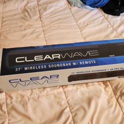 BRAND NEW - NEVER OPENED! "CLEARWAVE" 37" WIRELESS/BLUETOOTH SOUNDBAR WITH REMOTE