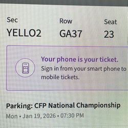 College football playoff national championship Parking