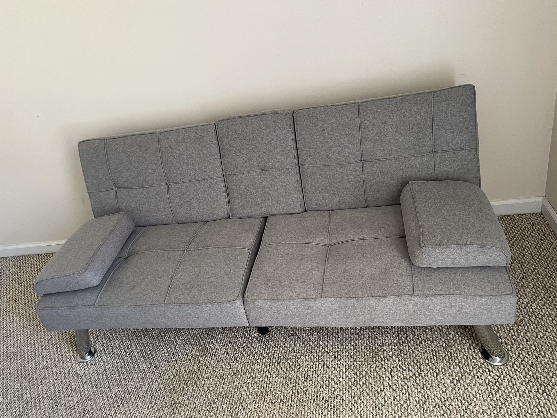 Gray Futon Sofa — Great Condition!