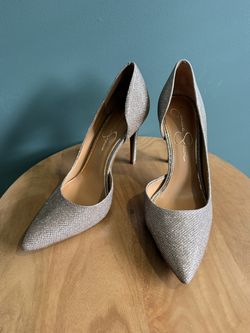 Jessica Sparkle Gold Mesh Heel Size 9.5