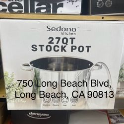 Sedona Kitchen Stainless Steel Ceramic Stock Pot, 27QT