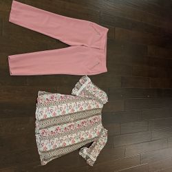 Women’s 2pc Outfit Pants Size 10 Top Size L