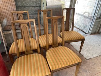 6 Mid Century Modern High Back Chairs