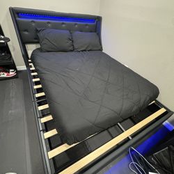Rolandstar Queen LED Bed Frame – Like New – $290 FIRM