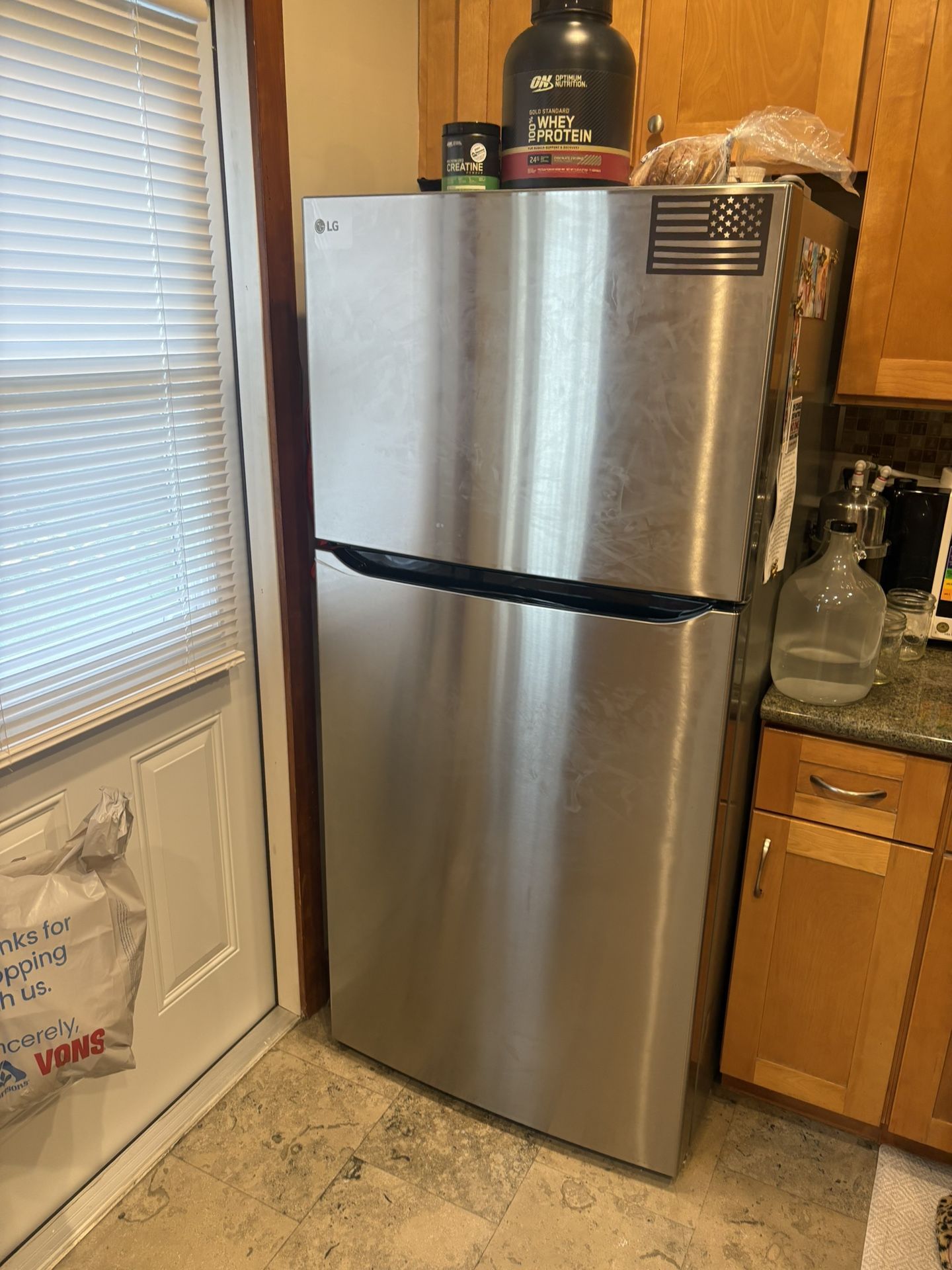 LG Fridge With Plastic Film Still