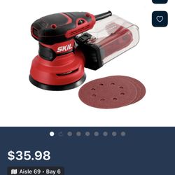 Available ^ SKIL 120 Volts 2.8-Amp Variable Random Orbital Corded Sander with Dust Management