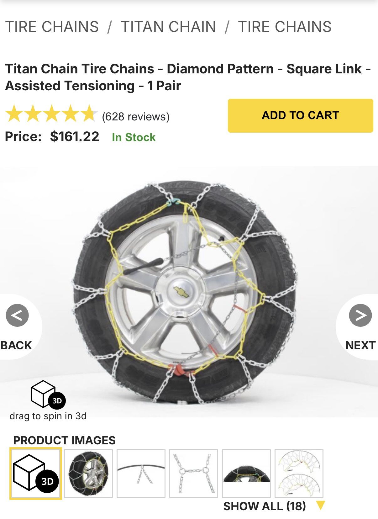 275/70R18  Tire chains.  Titan Diamond LT/SUV