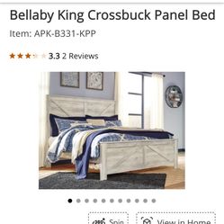 Bellaby King Crossbuck Panel Bed