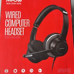Wired computer headset