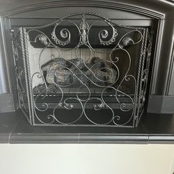 Decorative Iron Fireplace Screen