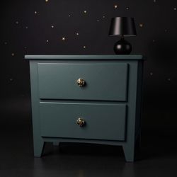 ✨ Celestial-Inspired Nightstands – One-of-a-Kind Statement Pieces ✨Set of 2 - USB Charging