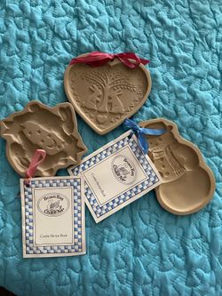 Cookie Molds, Brown Bag, 3 total