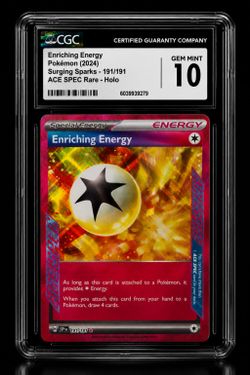 POKEMON CARD ENRICHING ENERGY ACE SPEC RARE HOLO 2024 - CGC 10