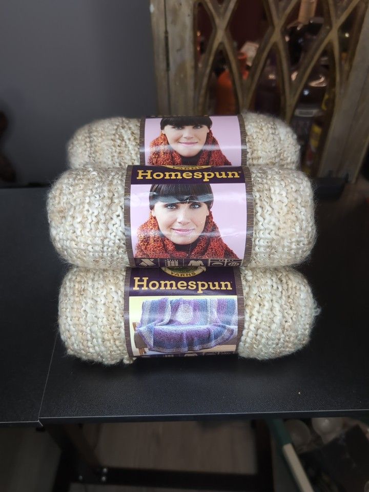 Lot Five Skeins Of Yarn Homespun