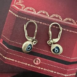 For Wedding 14K Solid Gold Earrings 