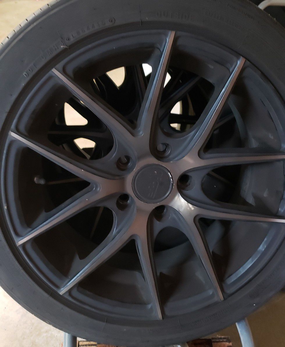 17" Niche Targa Black Rims (mounted on tires)