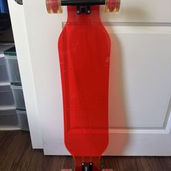 MD Spiked Punch Red Longboard With Light Up Wheels