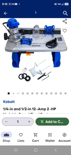Kobalt router w/ table