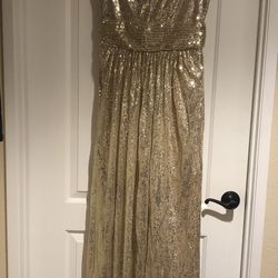 Gold Sequin Long Dress