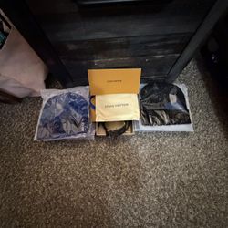 Black and Blue Lv Beanie 
