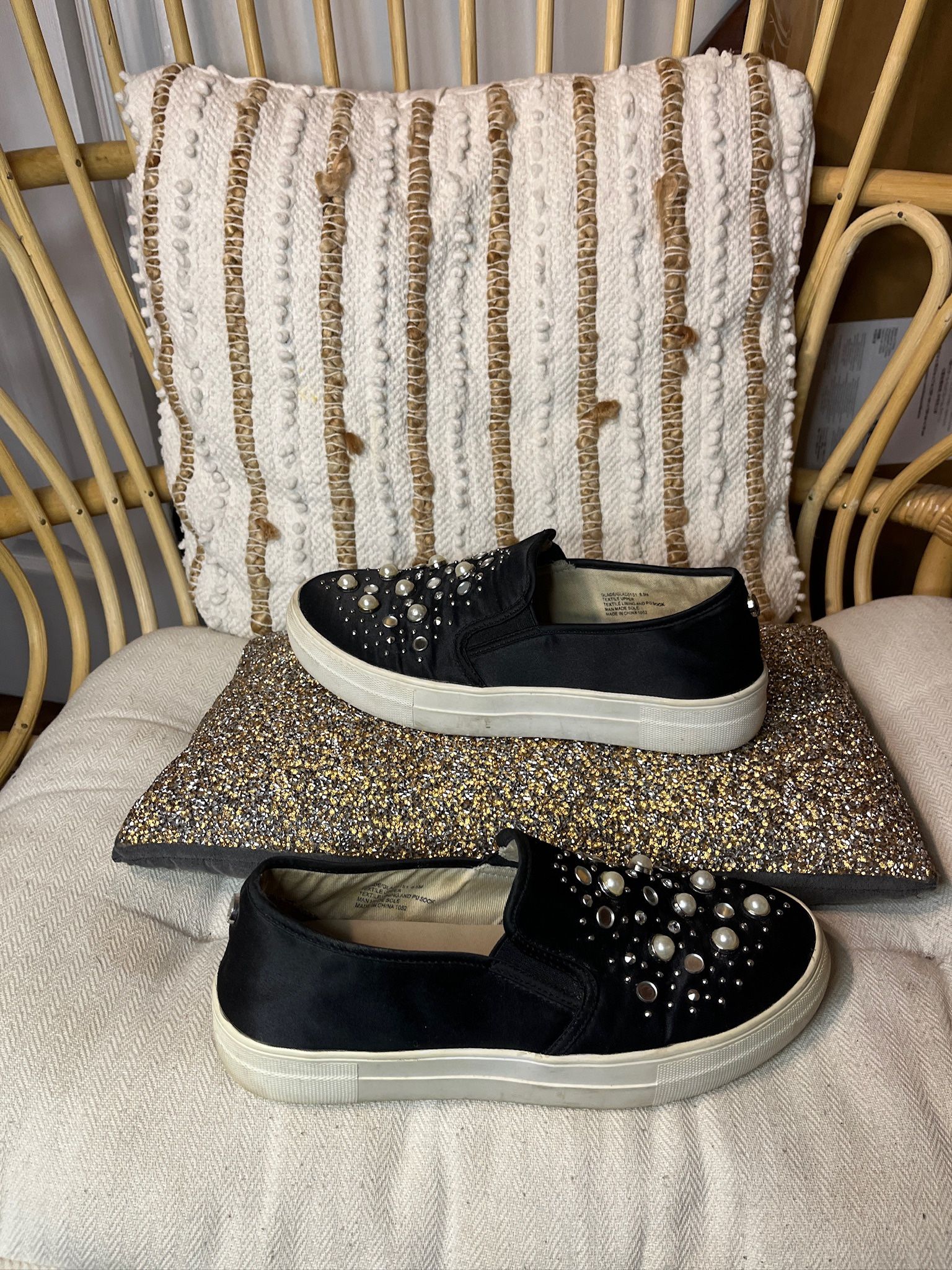 Steve Madden Rhinestone Flat Sneaker Size 8.5