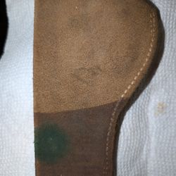 Vintage Alfonso's (I Think) Suede Leather Waistband Clip-On Case, Two Tone, Clip Has Surface Rust, Spot On Front, A Bit Stiff As Mom Never Used It. Ju