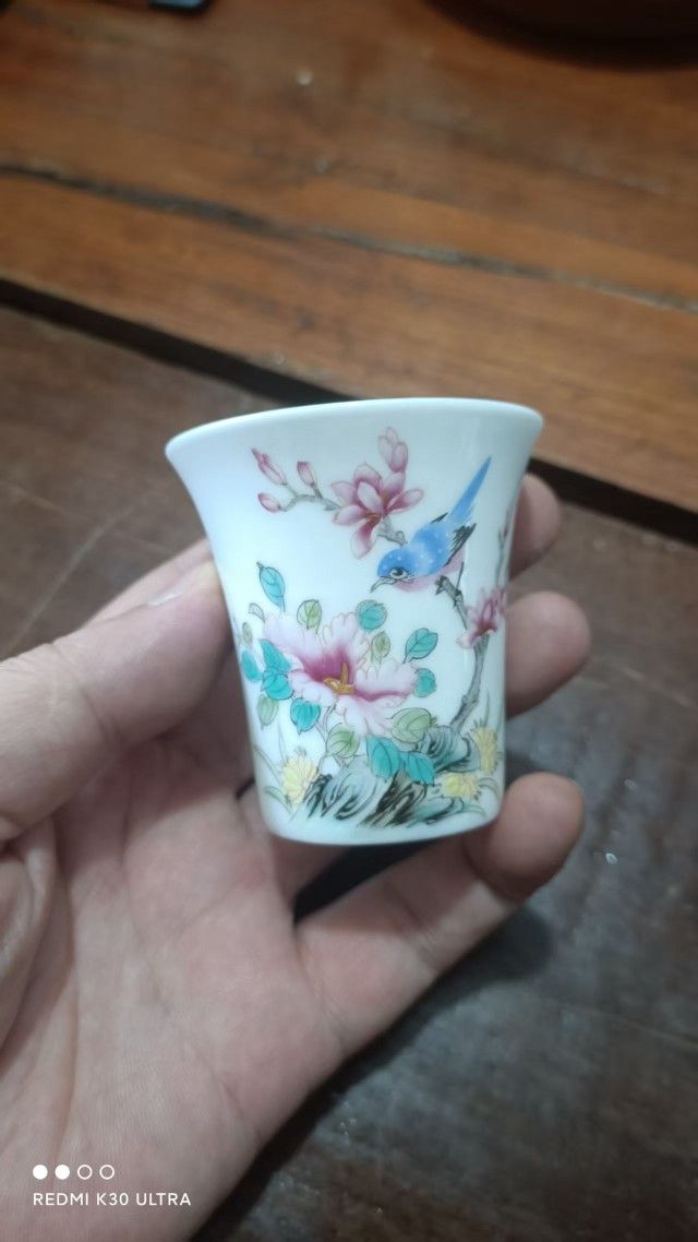 Hand-painted Delightful Master Cup Ceramic Teacups Brushstroke Art Collectibles