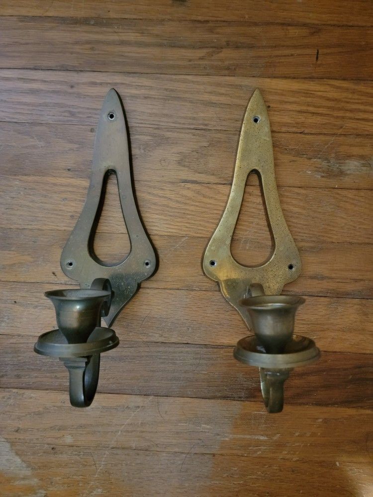Brass Wall Candlesticks