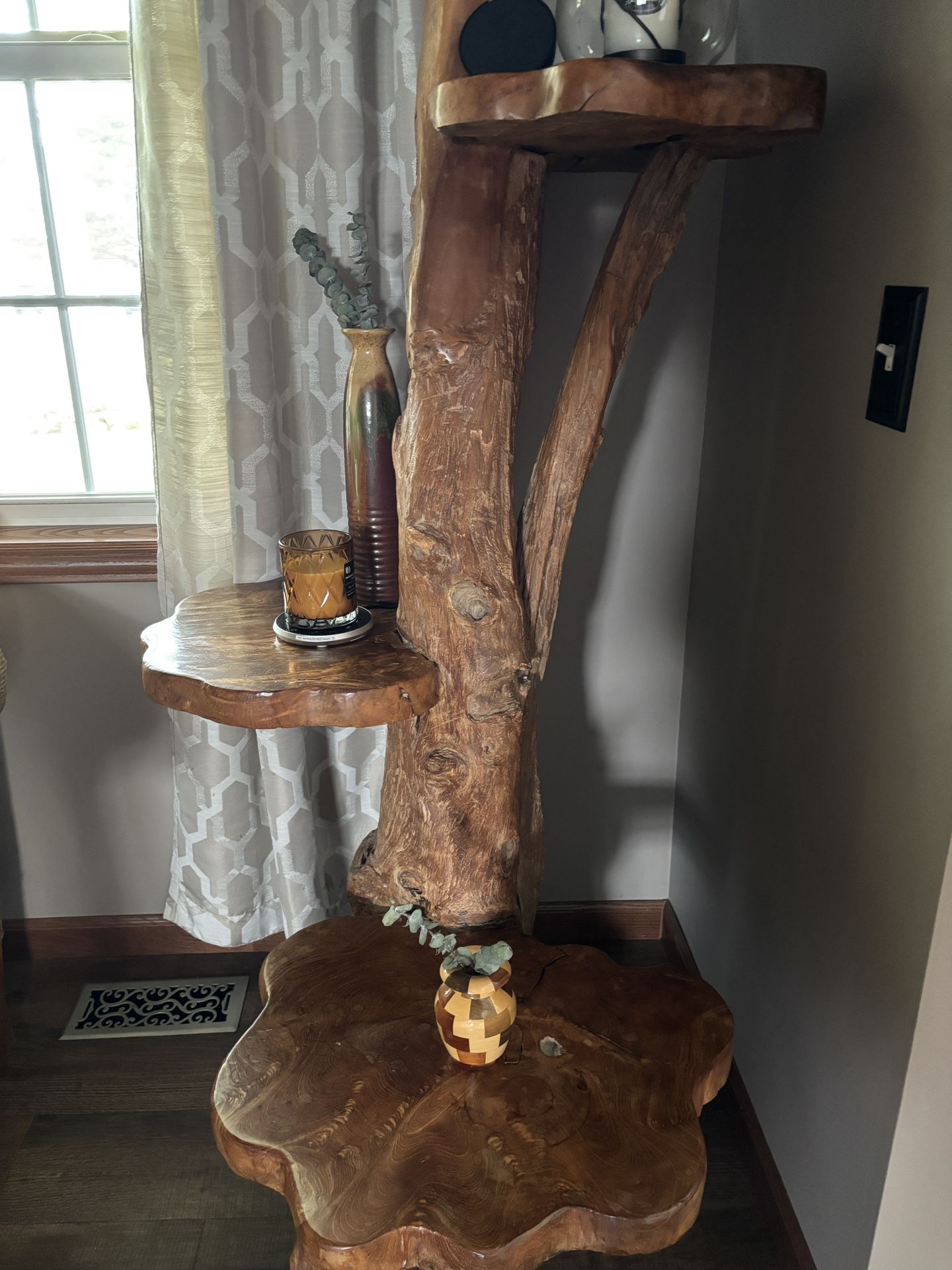 Natural Wood 3 Tier Shelf
