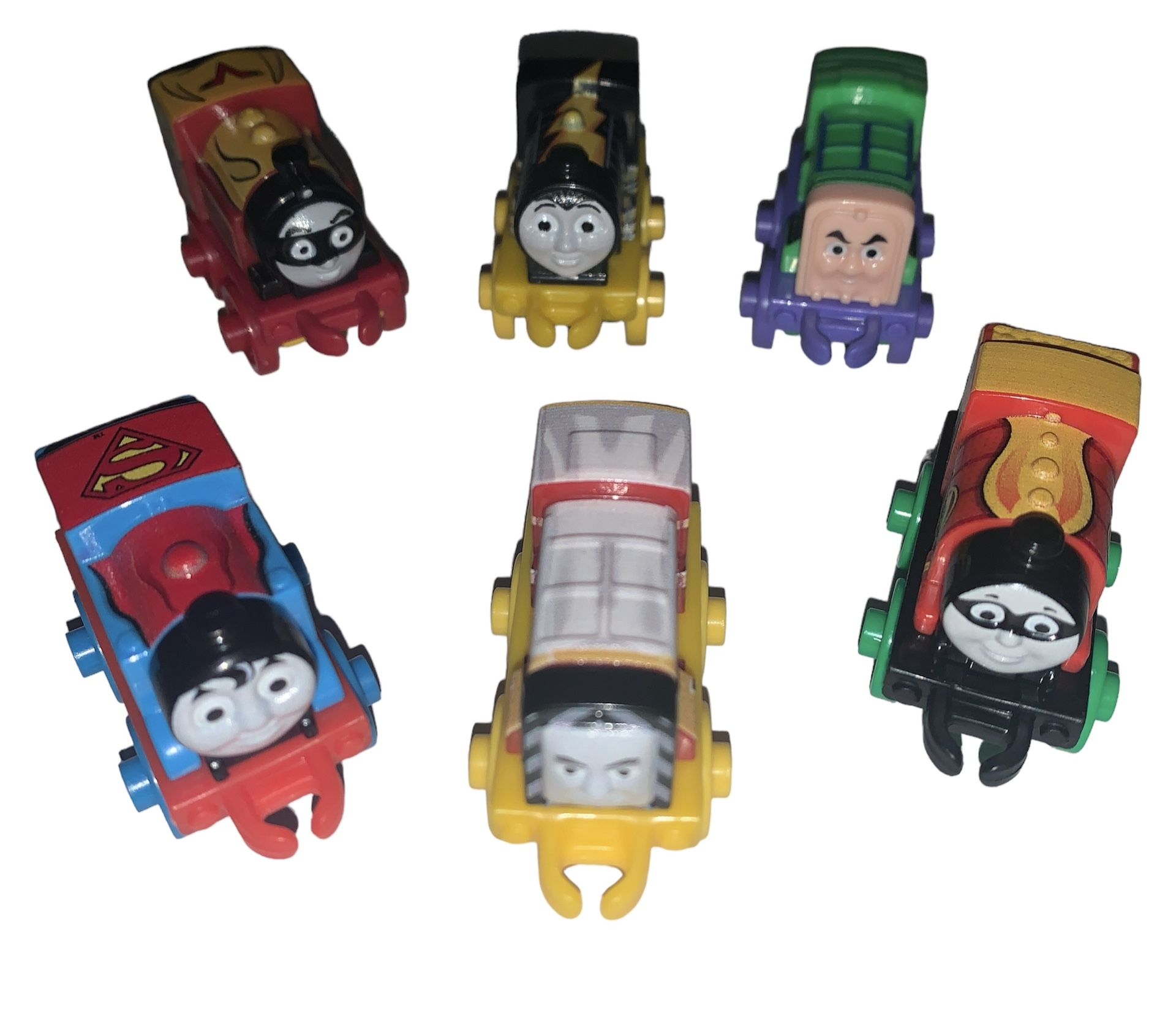Thomas the Train and Friends Minis DC Lot of 6 Superman Black Adam Robin Lex