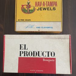 2 Vintage Cigar Boxes