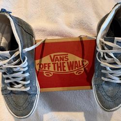 Vans Sk8-Hi Zip Harry Potter Hogwarts Blue White High Top Sneakers