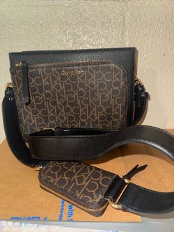 Calvin Klein Monogram Crossbody Bag with Pouch