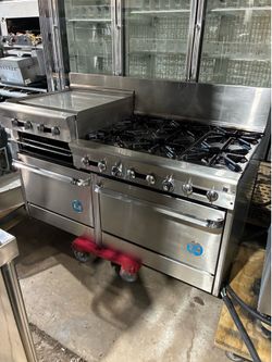 6 burner stove with grill