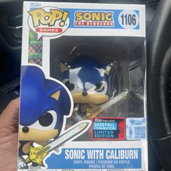 NIB Funko POP! Sonic With Caliburn NYC 2025 Exclusive 1106 In Hand