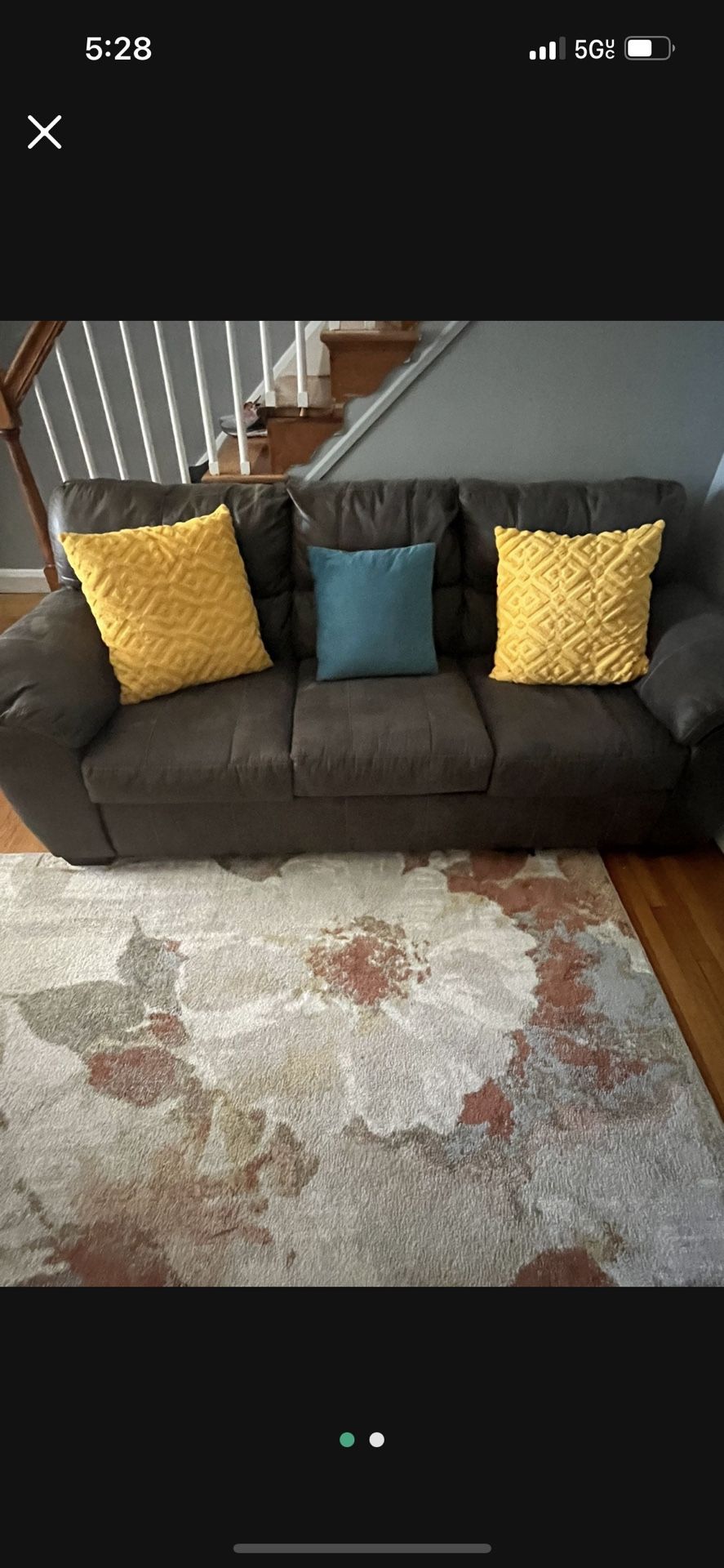 Sofa 2 Section Grey